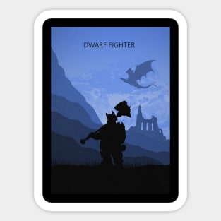 Dwarf Fighter Sticker